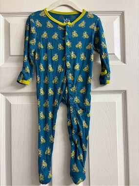 Kickee Pants Frog Prince Bamboo Footies